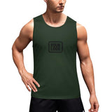 Custom Dark Green Black Men's Tank Top