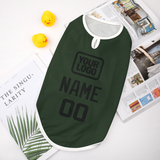 Custom Dark Green Black Pet Vest