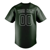 Custom Dark Green & White Colors Design Sports Baseball Jersey