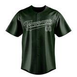Custom Dark Green & White Colors Design Sports Baseball Jersey
