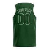 Custom Dark Green & Dark Green Colors Design Sports Basketball Jersey