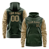 Custom Dark Green Light Khaki Hoodie