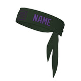 Custom Dark Green Light Purple Headband