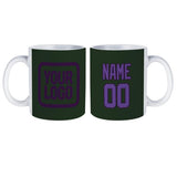 Custom Dark Green Light Purple Mug