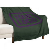 Custom Dark Green Purple Blanket
