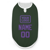 Custom Dark Green Light Purple Pet Vest