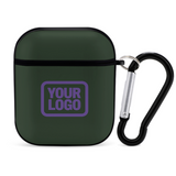 Custom Dark Green Light Purple AirPods Case