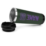 Custom Dark Green Light Purple Stainless Steel Water Cup