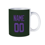 Custom Dark Green Light Purple Mug