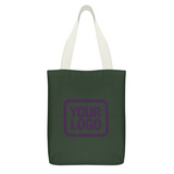Custom Dark Green Light Purple Canvas Tote Bag