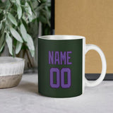 Custom Dark Green Light Purple Mug