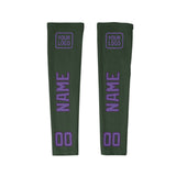 Custom Dark Green Light Purple Arm Sleeve