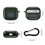 Custom Dark Green Light Purple AirPods Case (3rd Generation)