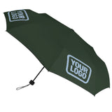 Custom Dark Green Light Blue Automatic Umbrella