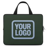 Custom Dark Green Light Blue Laptop Bag