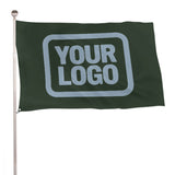 Custom Dark Green Light Blue Flag