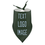 Custom Dark Green Light Blue Pet Scarf