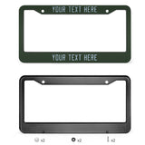 Custom Dark Green Light Blue License Plate Frame
