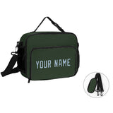 Custom Dark Green Light Blue Lunch Bag