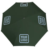 Custom Dark Green Light Blue Automatic Umbrella
