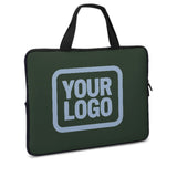 Custom Dark Green Light Blue Laptop Bag