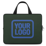 Custom Dark Green Sky Blue Laptop Bag