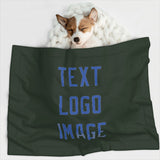 Custom Dark Green Sky Blue Pet Blanket