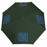 Custom Dark Green Sky Blue Automatic Umbrella