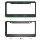 Custom Dark Green Sky Blue License Plate Frame