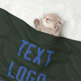 Custom Dark Green Sky Blue Pet Blanket
