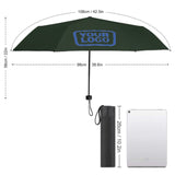 Custom Dark Green Sky Blue Automatic Umbrella