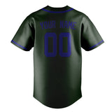 Custom Dark Green & Sky Blue Colors Design Sports Baseball Jersey