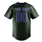 Custom Dark Green & Sky Blue Colors Design Sports Baseball Jersey