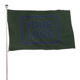 Custom Dark Green Blue Flag