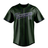 Custom Dark Green & Blue Colors Design Sports Baseball Jersey