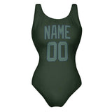 Custom Dark Green Blue Green Swimsuit