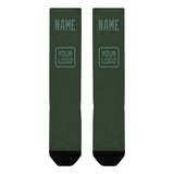 Custom Dark Green Blue Green Knee-High Sock