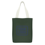 Custom Dark Green Blue Green Canvas Tote Bag