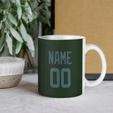 Custom Dark Green Blue Green Mug