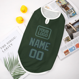 Custom Dark Green Blue Green Pet Vest