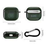 Custom Dark Green Blue Green AirPods Case (3rd Generation)