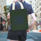 Custom Dark Green Blue Green Canvas Tote Bag