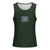 Custom Dark Green Light Blue Men's Tank Top