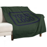 Custom Dark Green Navy Blanket