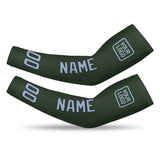 Custom Dark Green Light Blue Arm Sleeve