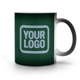 Custom Dark Green Light Blue Magic Mug