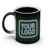 Custom Dark Green Light Blue Magic Mug