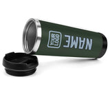 Custom Dark Green Light Blue Stainless Steel Water Cup
