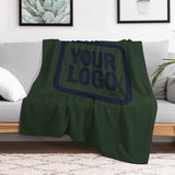 Custom Dark Green Navy Blanket