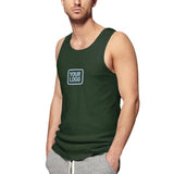 Custom Dark Green Light Blue Men's Tank Top